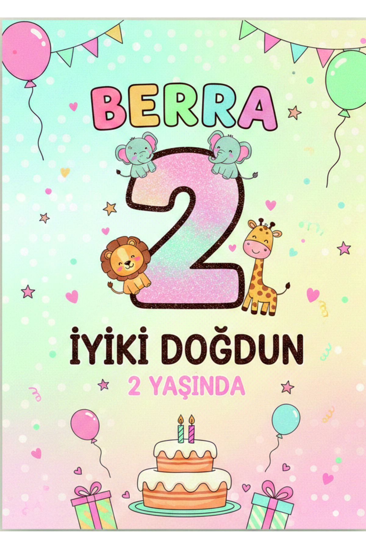 AFİŞLAND 100X150 Doğumgünü/Özel Afişi Yüksek Baskı Kaliteli