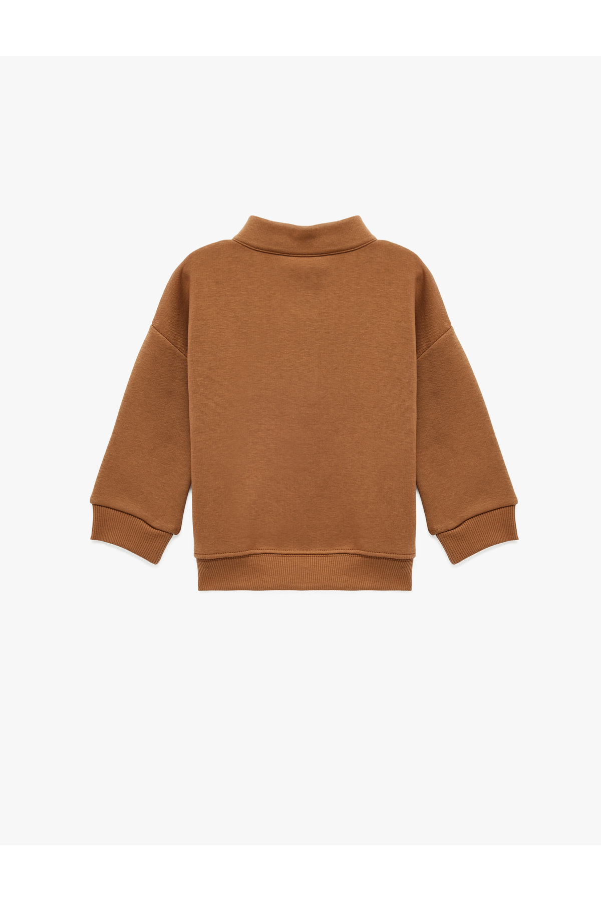 Koton Pamuklu Uzun Kollu Yarım Fermuarlı Dik Yaka Sweatshirt fotoğrafı 4 (önizleme)