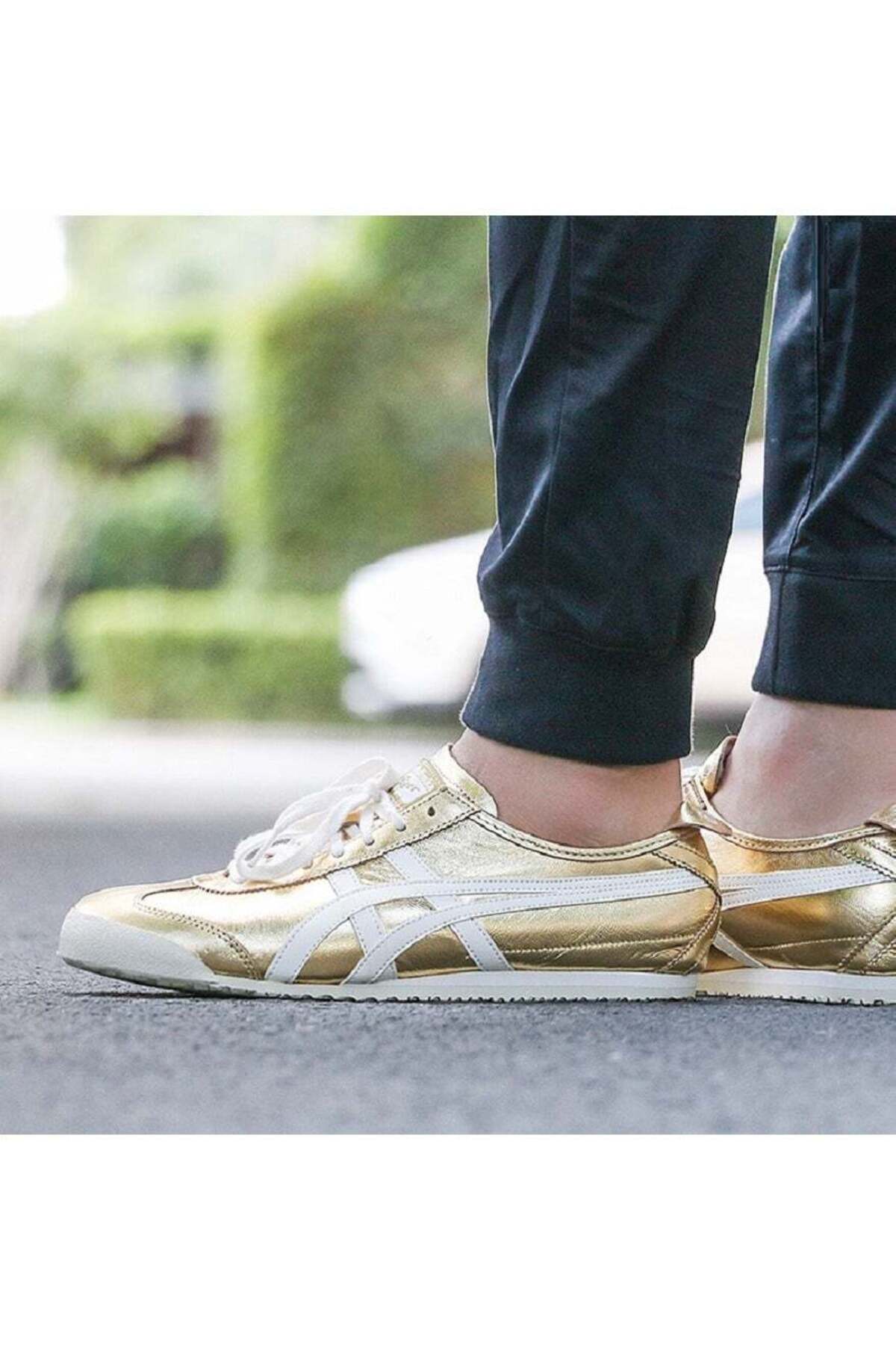 Onitsuka Tiger Mexico 66 Colorblock Sneakers Gold/White- Trendyol