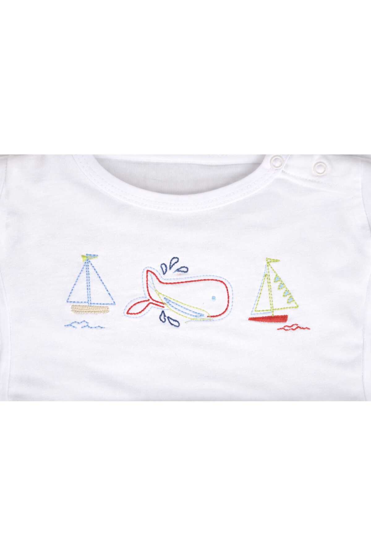 GHAND Balina Nakışlı bebek Tişört kız erkek çocuk unisex fotoğrafı 2 (önizleme)