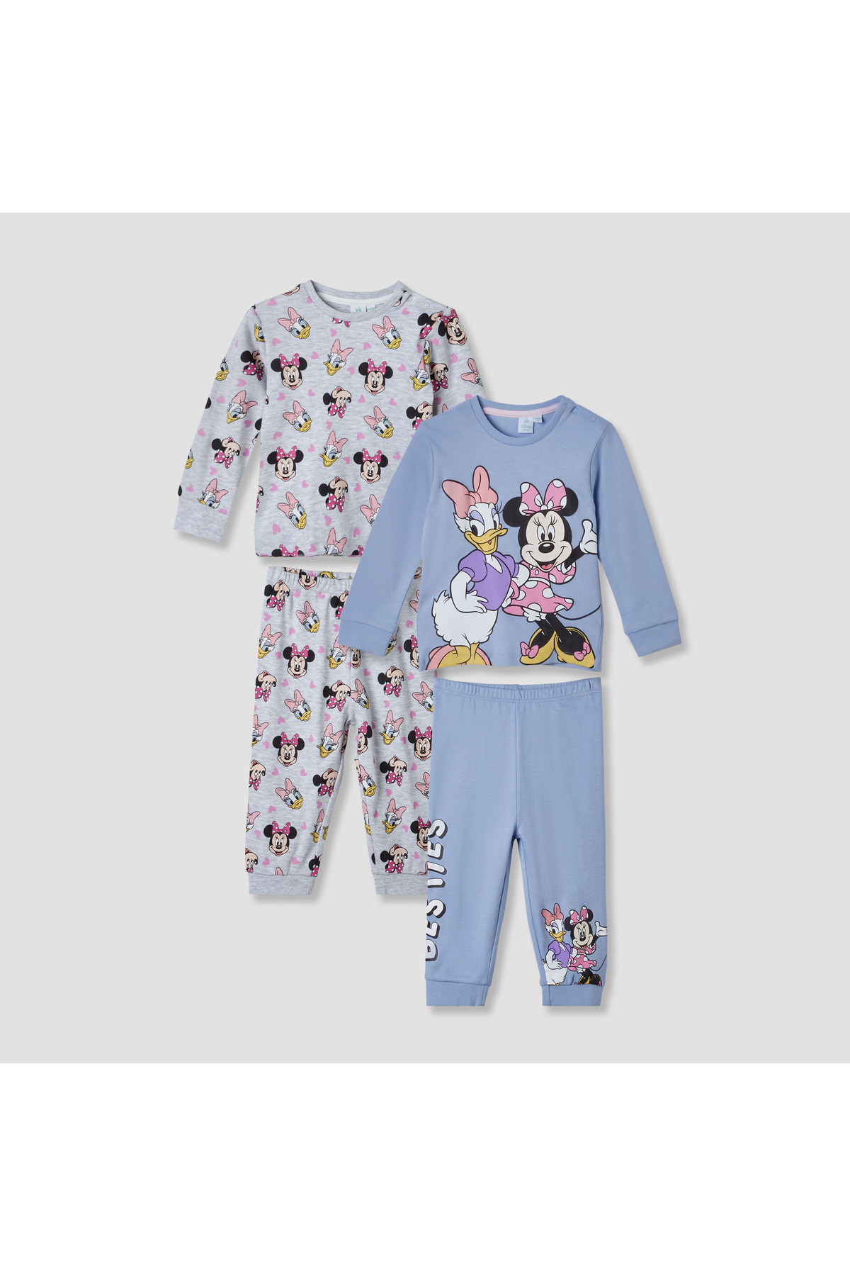 Disney Pyjama Set with Minnie Mouse Print - Cotton - Long Sleeves - Crew Neck...