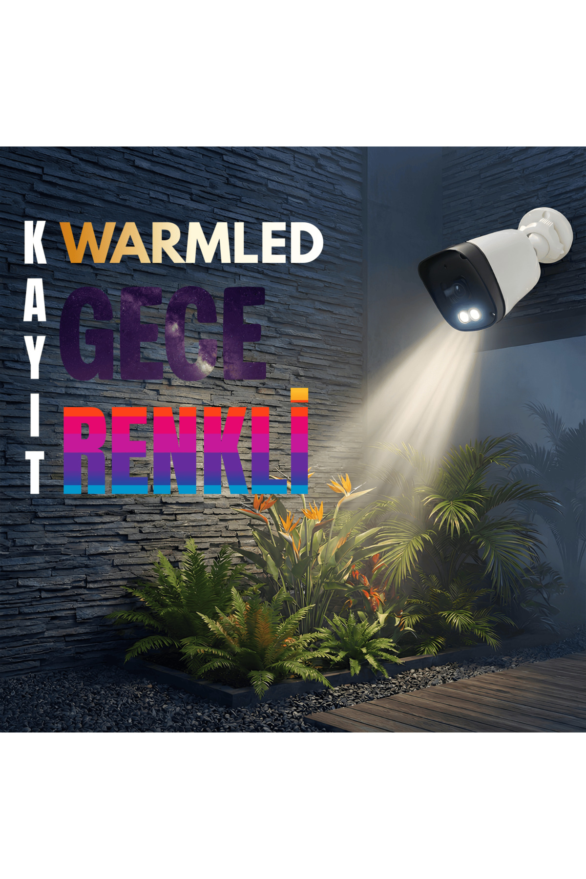 8'li ULTRA HD Serisi 5MP IP Kamera Paketi: Sesli & Renkli Gece Görüşlü POE Sistemi,İnsan ve Plaka Al Görsel 2