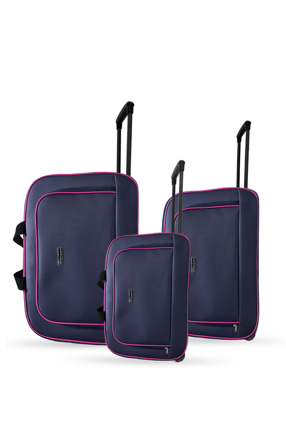 Set Jones Unisex Çekçekli Hafif 3'lü Valiz Seti