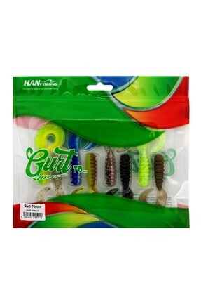 Hanfish Gurt 7cm LRF Silikon Yem Karışık Renk Paketi - Mix 3