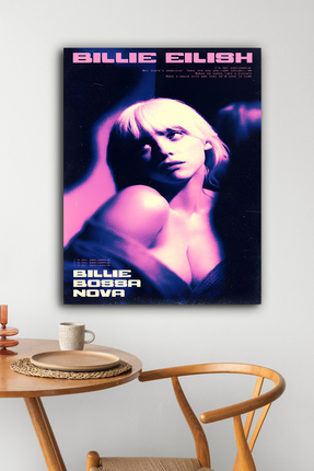 postercraft Billie Eilish Purple Modern Panel Tablo Poster