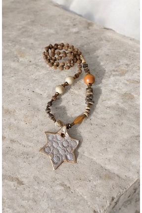 HLN ERABUR Rudrashka Kolye | Uzun Kolye | Doğaltaş Kolye