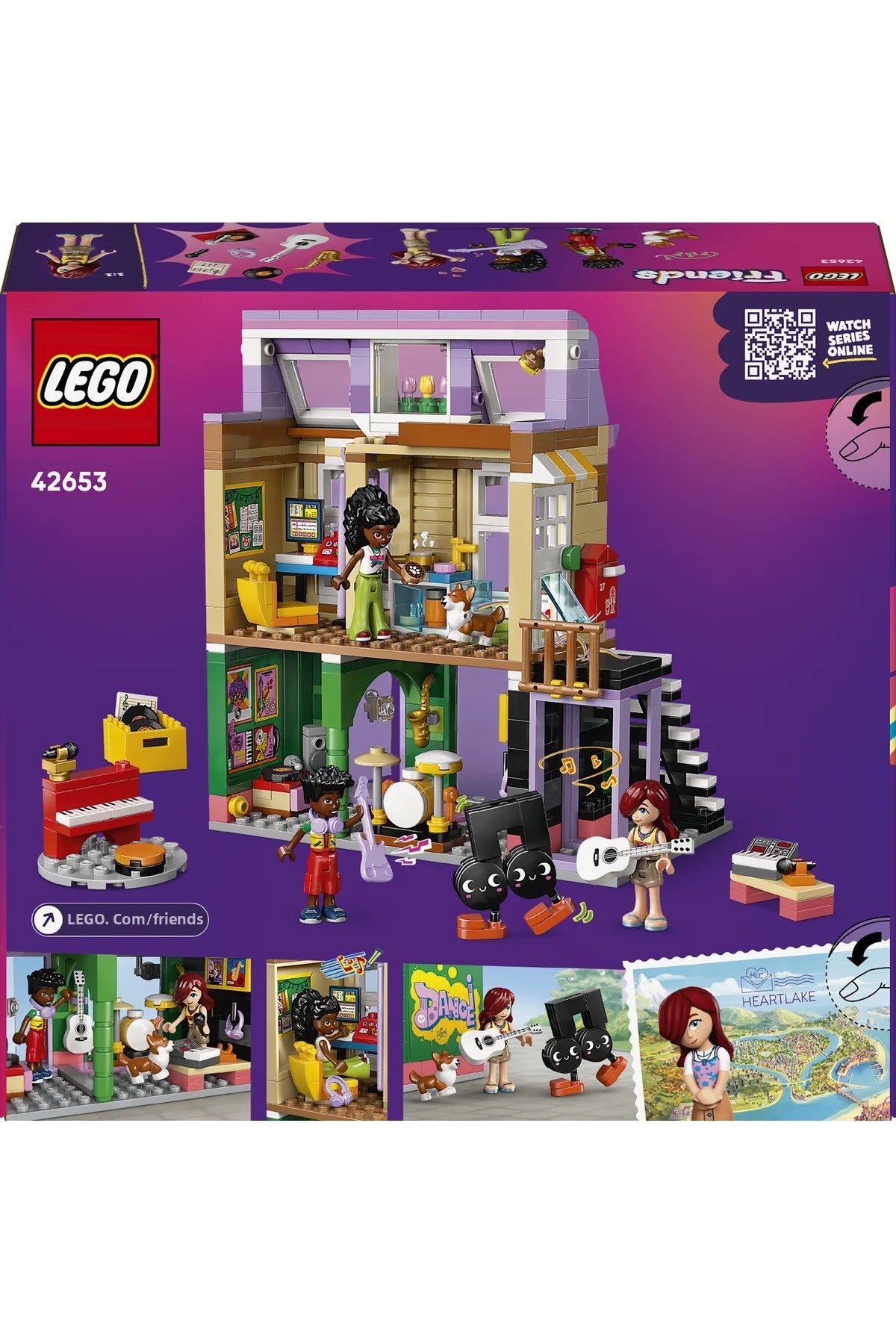 ® فروشگاه موسیقی فرندز و آپارتمان ۴۲۶۵۳ – مجموعه ساختنی اسباببازی خلاقانه برای کودکان ۷ سال به بالا (۴۸۳ قطعه)