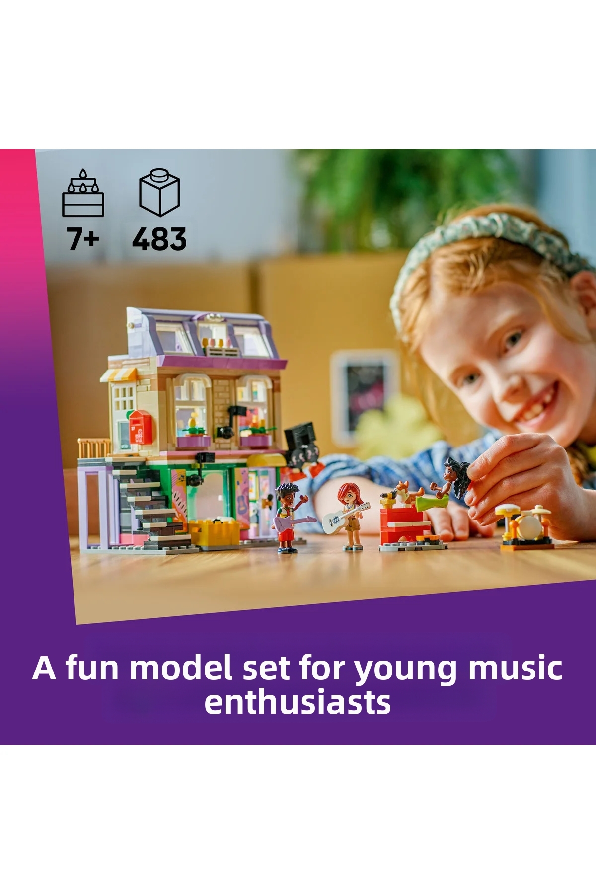 ® فروشگاه موسیقی فرندز و آپارتمان ۴۲۶۵۳ – مجموعه ساختنی اسباببازی خلاقانه برای کودکان ۷ سال به بالا (۴۸۳ قطعه)