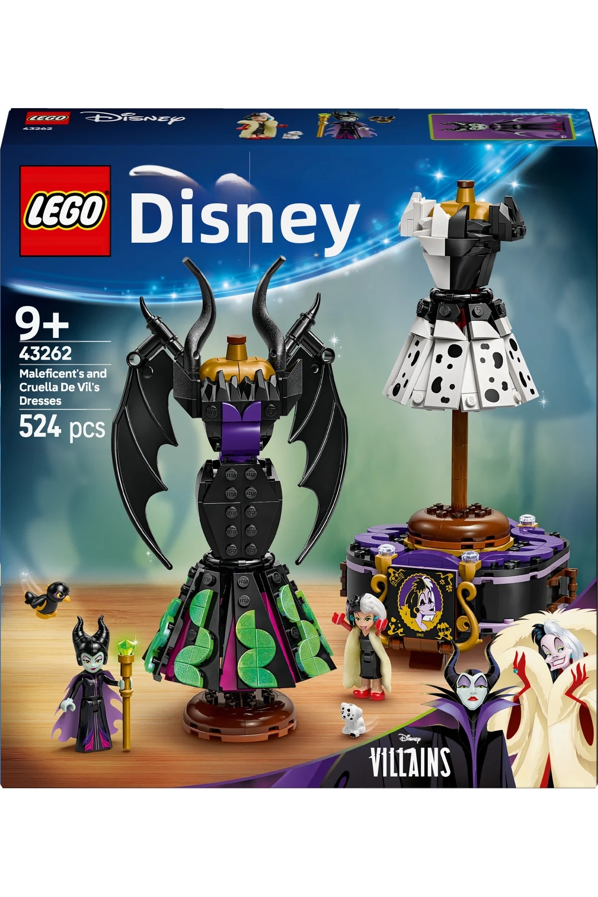 ® ǀ لباسهای دیزنی مالفیس و کروئلا د ویل ۴۳۲۶۲ – مجموعه ساختوساز اسباببازی ۹ سال به بالا (۵۲۴ قطعه)