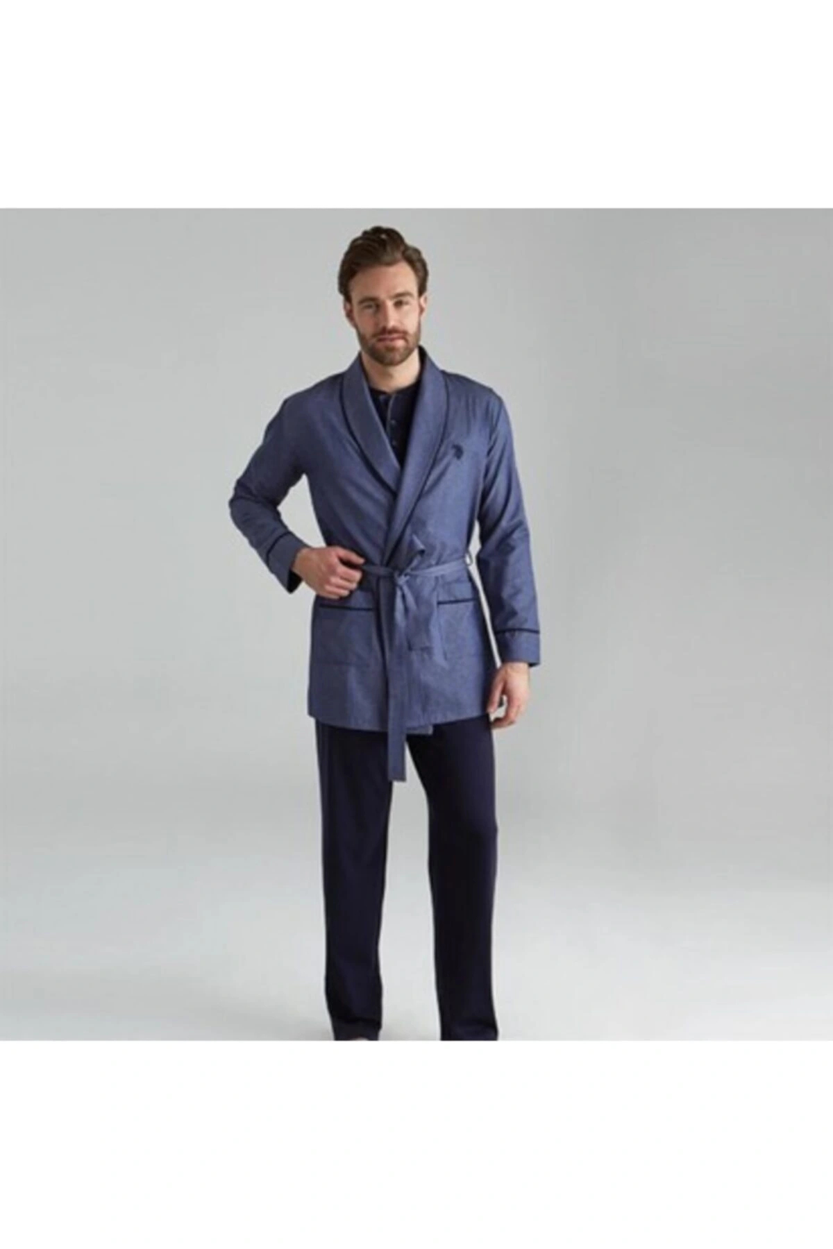 یو اس پولو ست لباس دامادی مردانه ۵ تکه، جنس نخی، مدل پولو آسن ۱۲۰۰۰، مخصوص فصل جدید