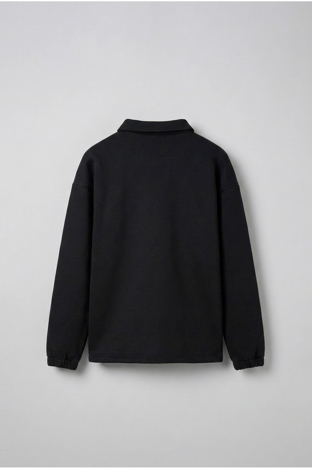 ablukaonline  Erkek Oversize Basic Rahat Ceket Siyah - Görsel 5