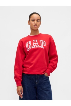 GAP Kadın Kırmızı VintageSoft Logo Tunik Sweatshirt