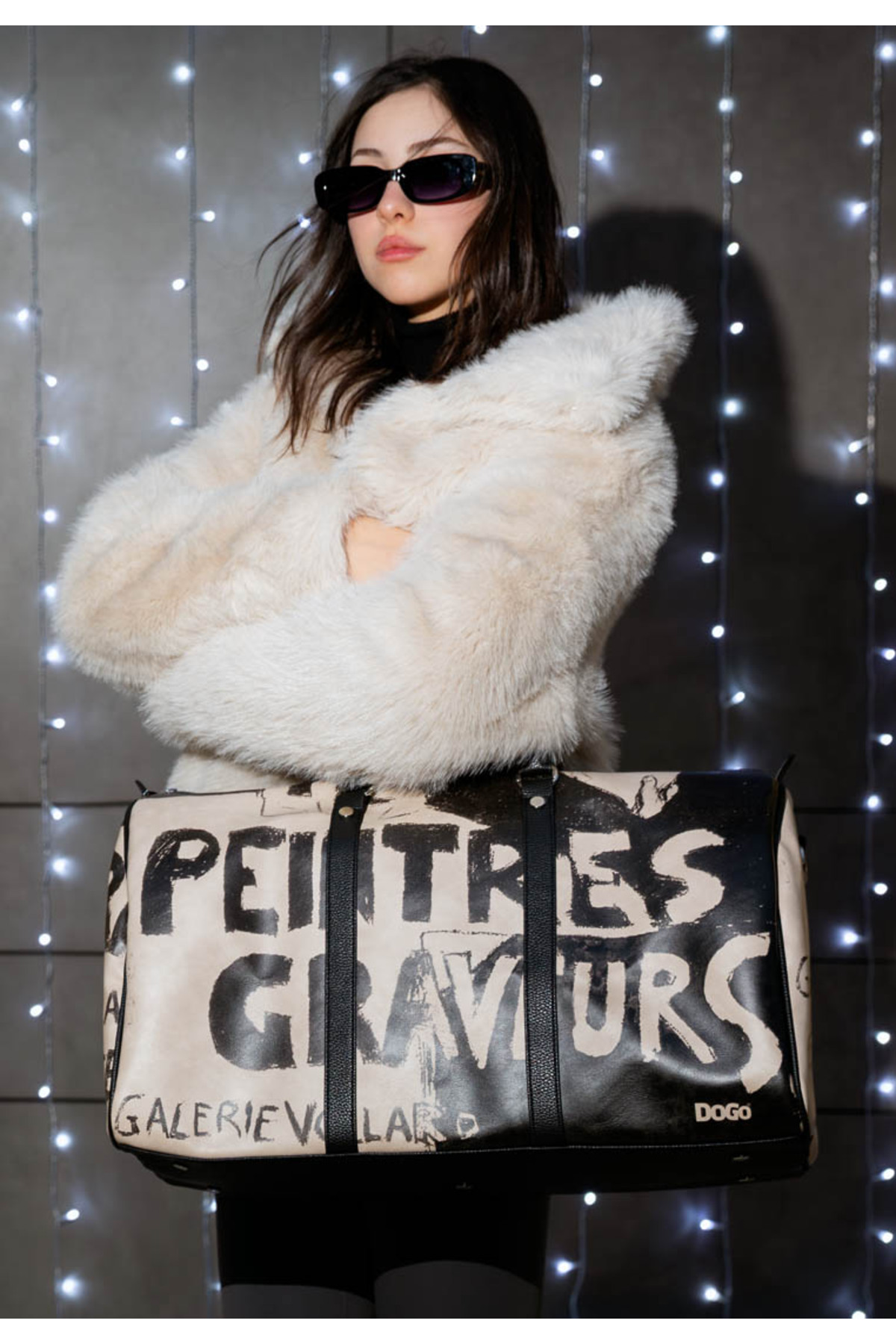 Dogo Unisex Vegan Deri Siyah Seyahat Çantası - Les Peintres