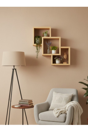 ÖZ ANADOLU Ahşap duvar rafı