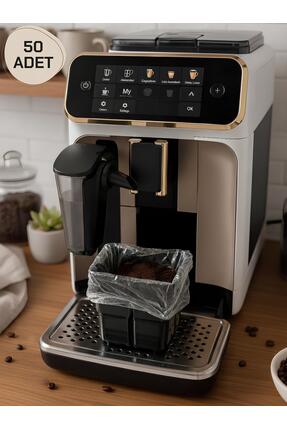 Shal&Shal 4 Al 3 Öde Kahve Makinesi Posa Haznesi Poşeti 50 Adet (17CM X 25CM)...