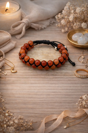 ENFERA DOĞAL TAŞ Akik Taşı Doğal Bileklik Nazar, Büyü, Huzur, Sağlık