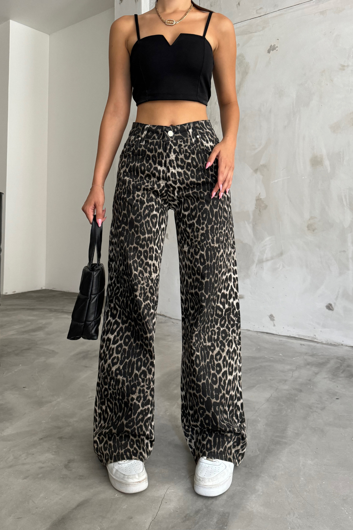 BİKELİFE Dámske nohavice Lycra Palazzo s vysokým pásom a širokými nohami