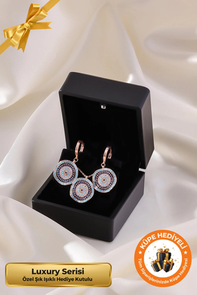 Lucente Jewellery Luxury Serisi Işıklı Hediye Kutulu 925 Ayar Rose Gümüş Kapl...