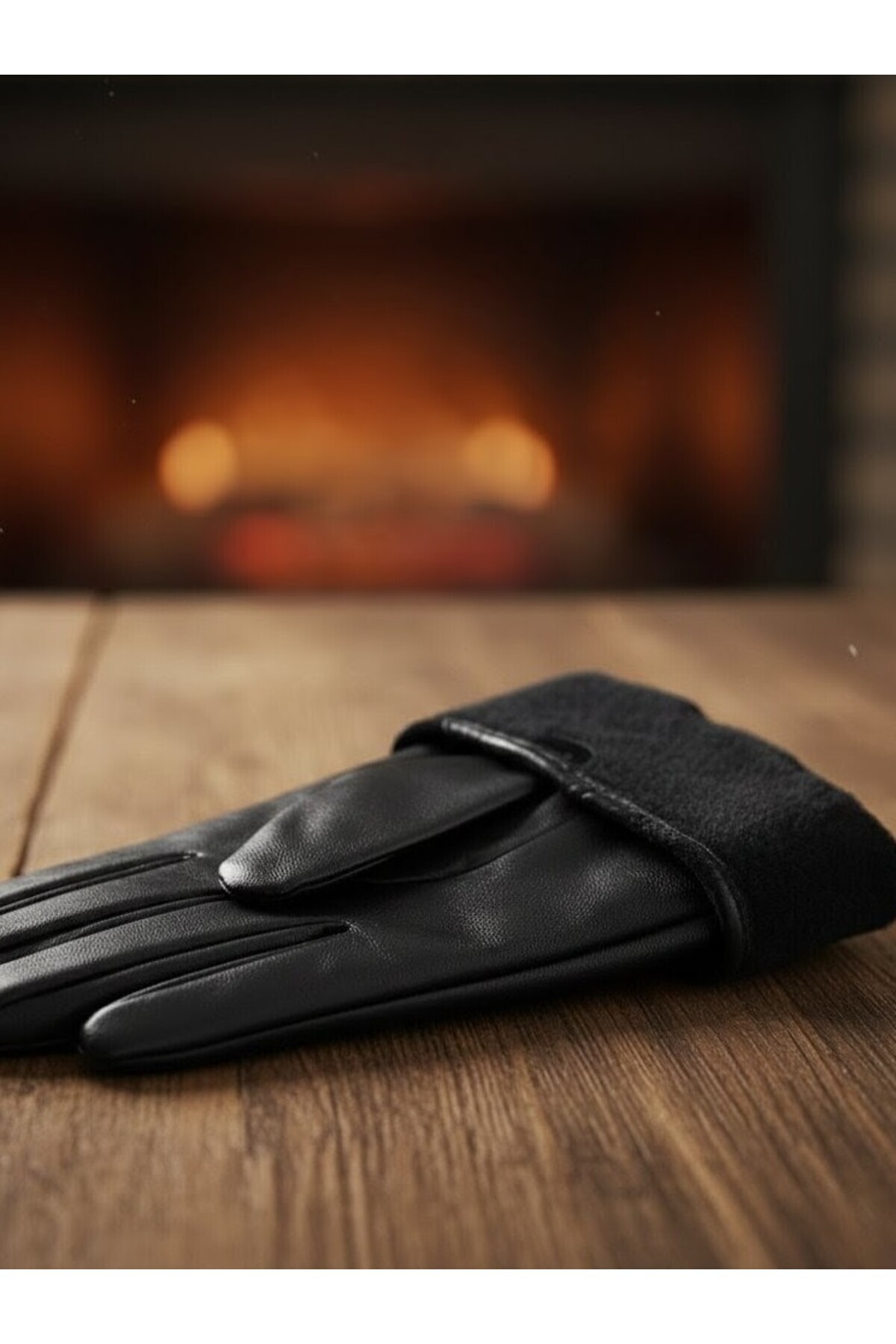 Özyıldırım Çarşı Pazar  Kadın Suni Deri Eldiven+İçi kürklü+Soğuğa Dirençli+Şık tasarım - Görsel 4