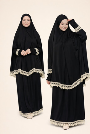 Kutay Collection Kadın Mevsimlik İki Parça İşlemeli Terletmeyen Namaz Kıyafeti