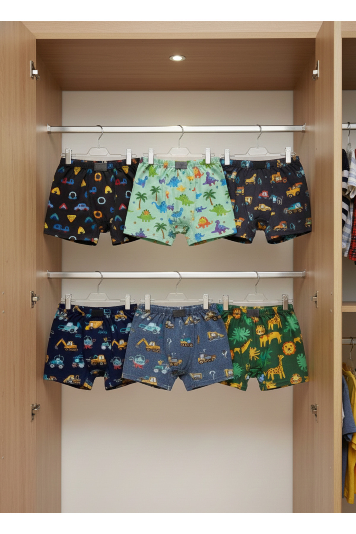 Boy boxer printed 100% cotton 6pcs economic package good quality and suitable
