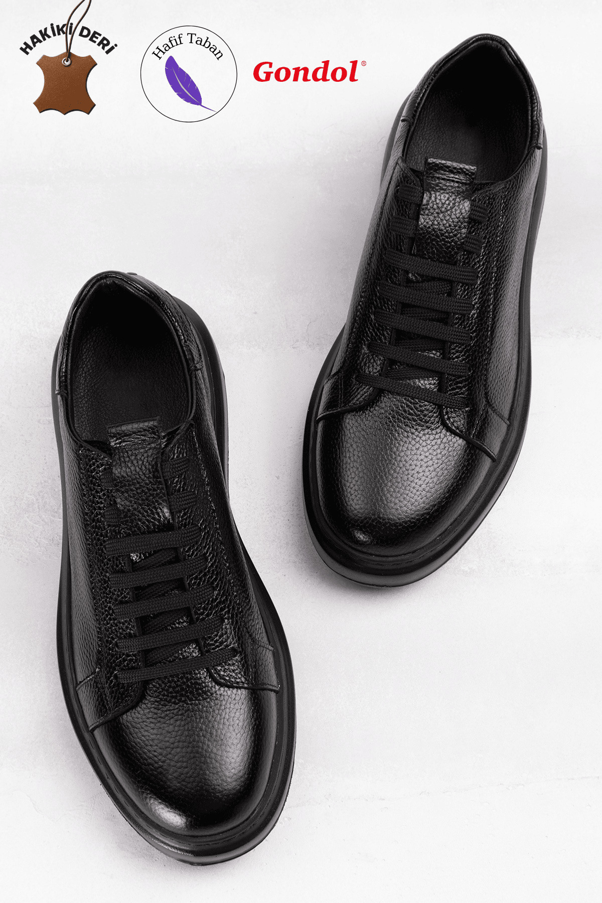 Gondol  Içi Dışı Hakiki Deri Günlük Rahat Ayakkabı mals.352 Siyah