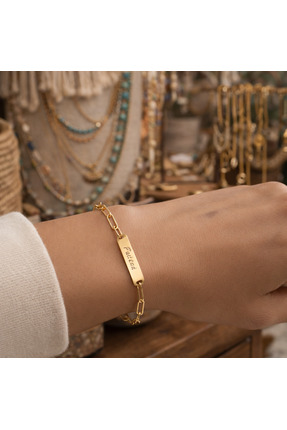 Soleildor 925 ayar Orijinal Gümüş Kişiye Özel Mini Bar İsim Gümüş Bileklik