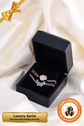 Lucente Jewellery Işıklı Hediye Kutulu 925 Ayar Gümüş Kaplama Sevgililer Günü...