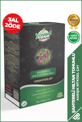 Yöresel Bahçem Şahtereli Hiltan Tohumlu Karışık Bitkisel Çay (120g)