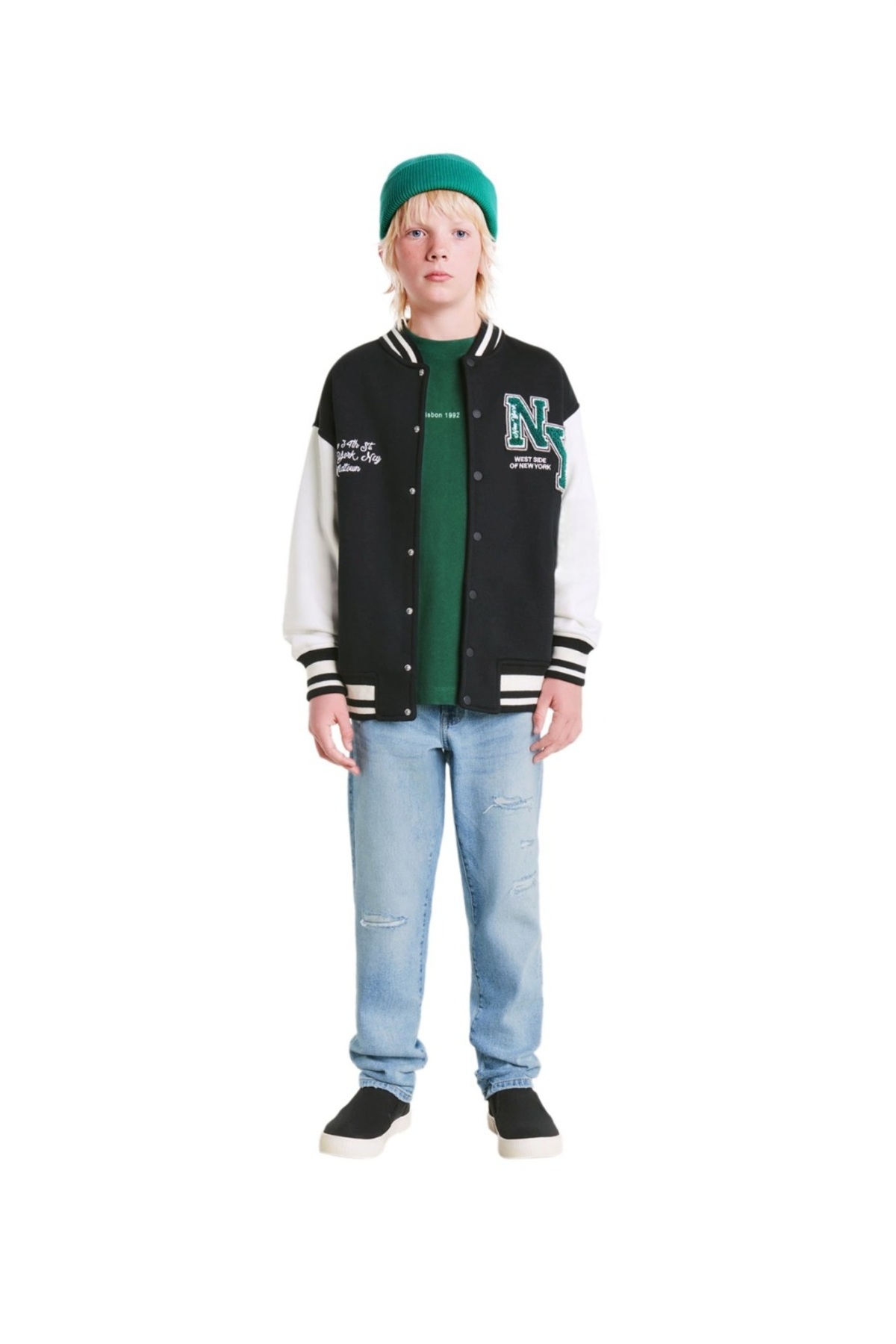 Haydallı Unisex Bomber Kolej Ceket fotoğrafı 4 (önizleme)