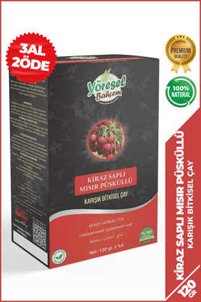 Yöresel Bahçem Kiraz Saplı Mısır Püsküllü Karışık Bitkisel Çay (120g)