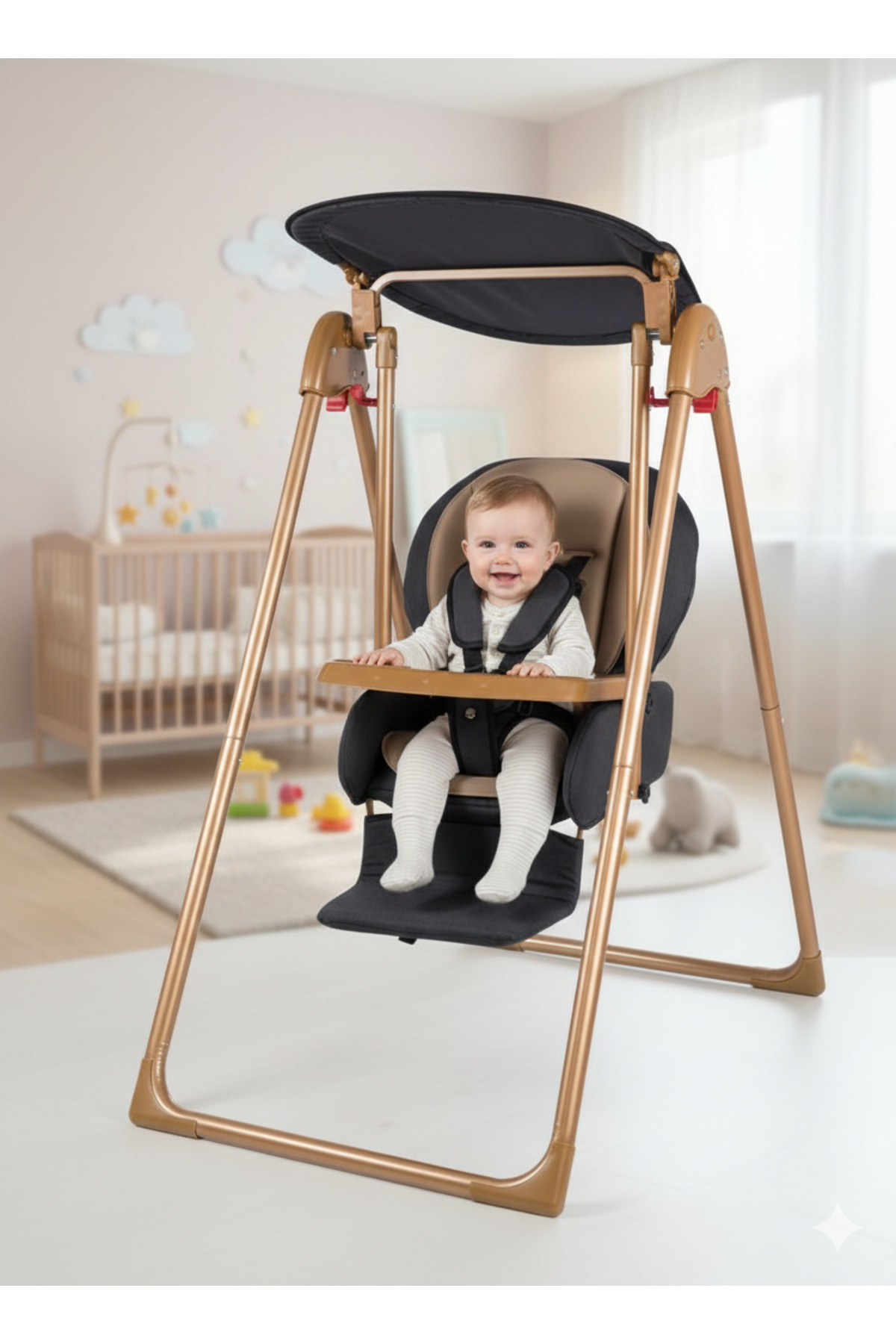 Tommybaby Crazy Gold Salıncak Bebek Çocuk Salıncağı Mama Sandalyesi fotoğrafı 2 (önizleme)