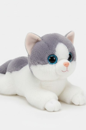 viyolmarketim Sevimli Peluş Yavru Kedi 35 cm | Sesli Miyavlayan Oyuncak | Uyk...