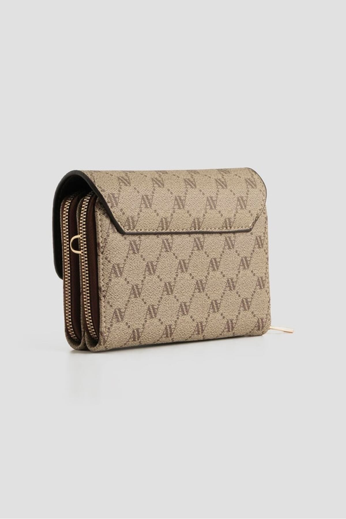 Armine  Kadın Vizon Noktalı Orta Boy Çapraz Askılı El & Omuz Çantası 381 - Görsel 7