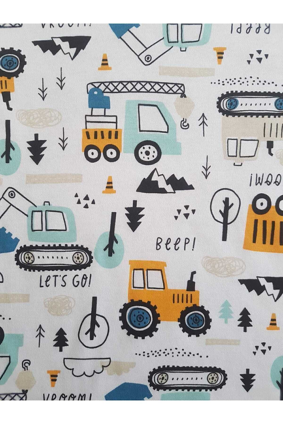 Çamaşır Bahçesi Uzun Kollu Desenli Çocuk Pijama Takım #baskılıçocukpijamatakım #çamaşırbahçesi #kepçedesenli fotoğrafı 7 (önizleme)