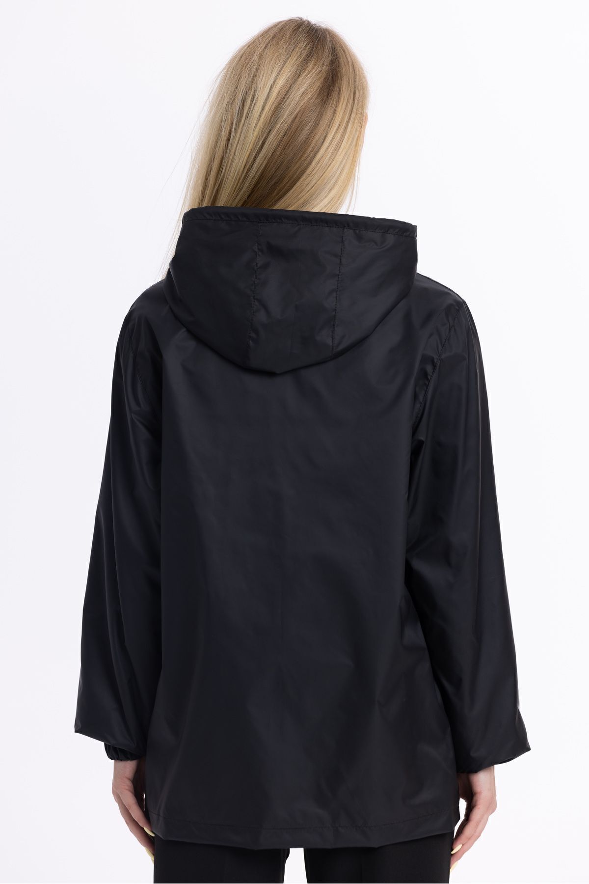 Goccix  Kadın Kapüşonlu Su ve Rüzgar Geçirmez Cepli İçi Astarlı Ultra Hafif Mevsimlik Yağmurluk - Görsel 7