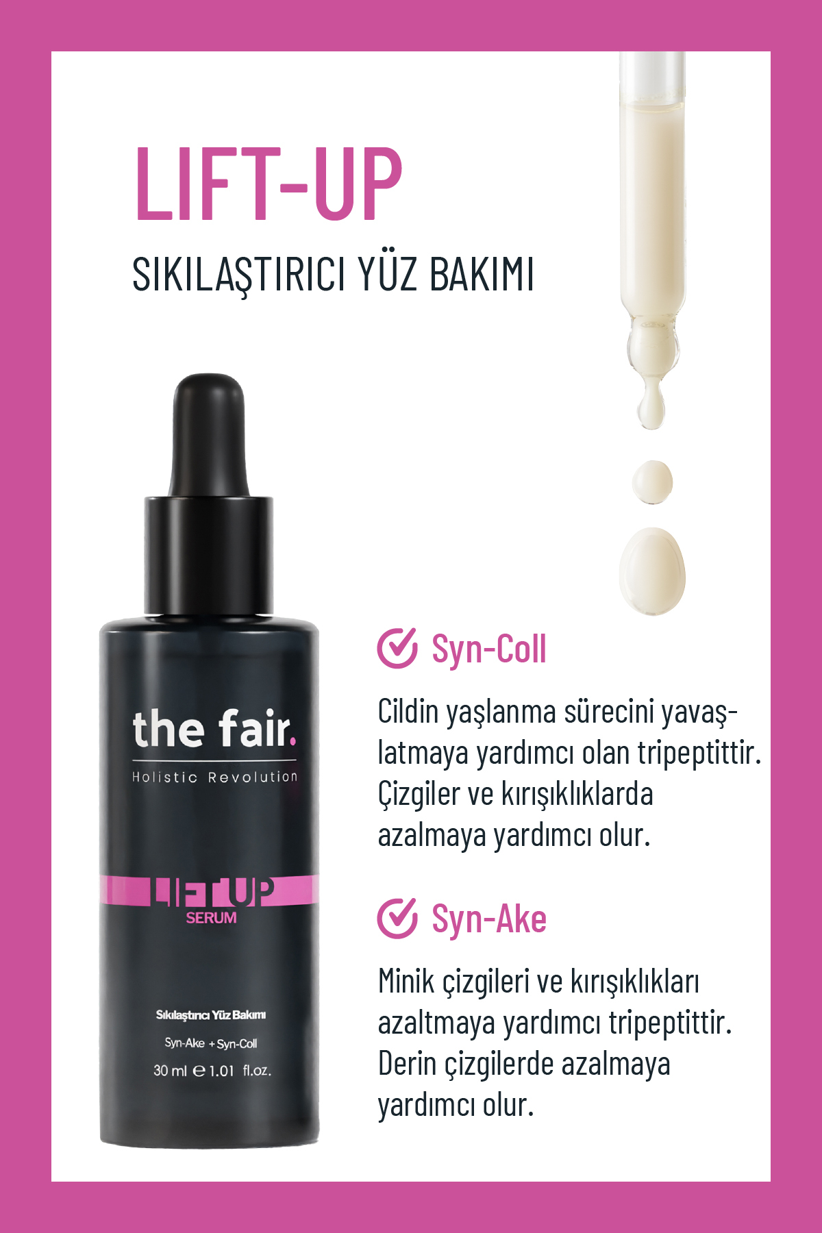 سرم سفت کننده و ضد چروک و ضد پیری پوست The Fair Lift Now Peptide حجم 30 میلی لیتر — ZZ.VV.SGT.2021/0512 — تصویر 3 از 6