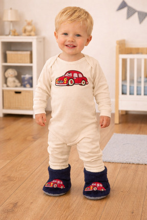 Pico Baby Bebek & Çocuk Kaydırmaz Tabanlı Ev Botu / Panduf / Kışlık Peluş Ara...