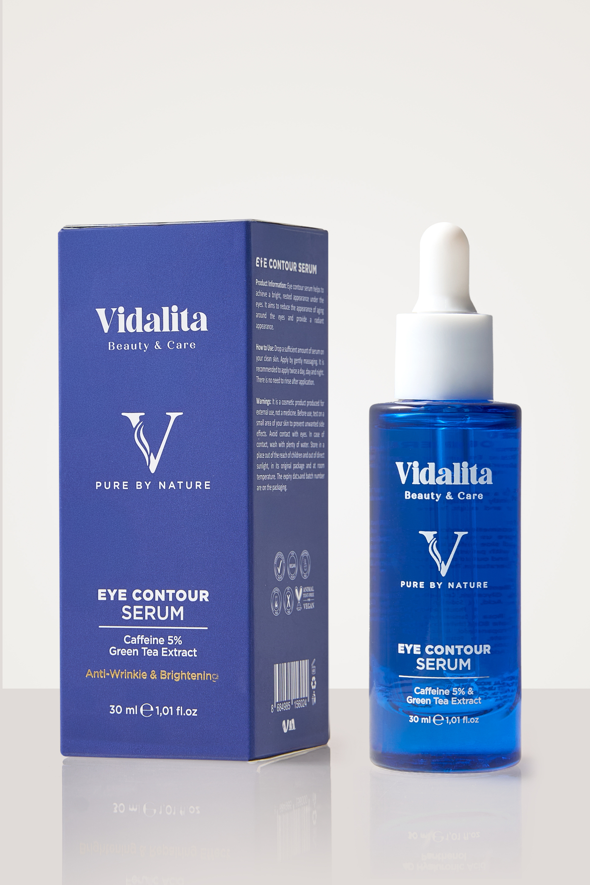2 Adet %5 Kafein (Caffeine) & Yeşil Çay Göz Çevresi Serumu 30 ml - Torba ve Göz Altı Morluk Karşıtı Aydınlatıcı Bakım Serumu — ECS-302 — تصویر 6 از 6