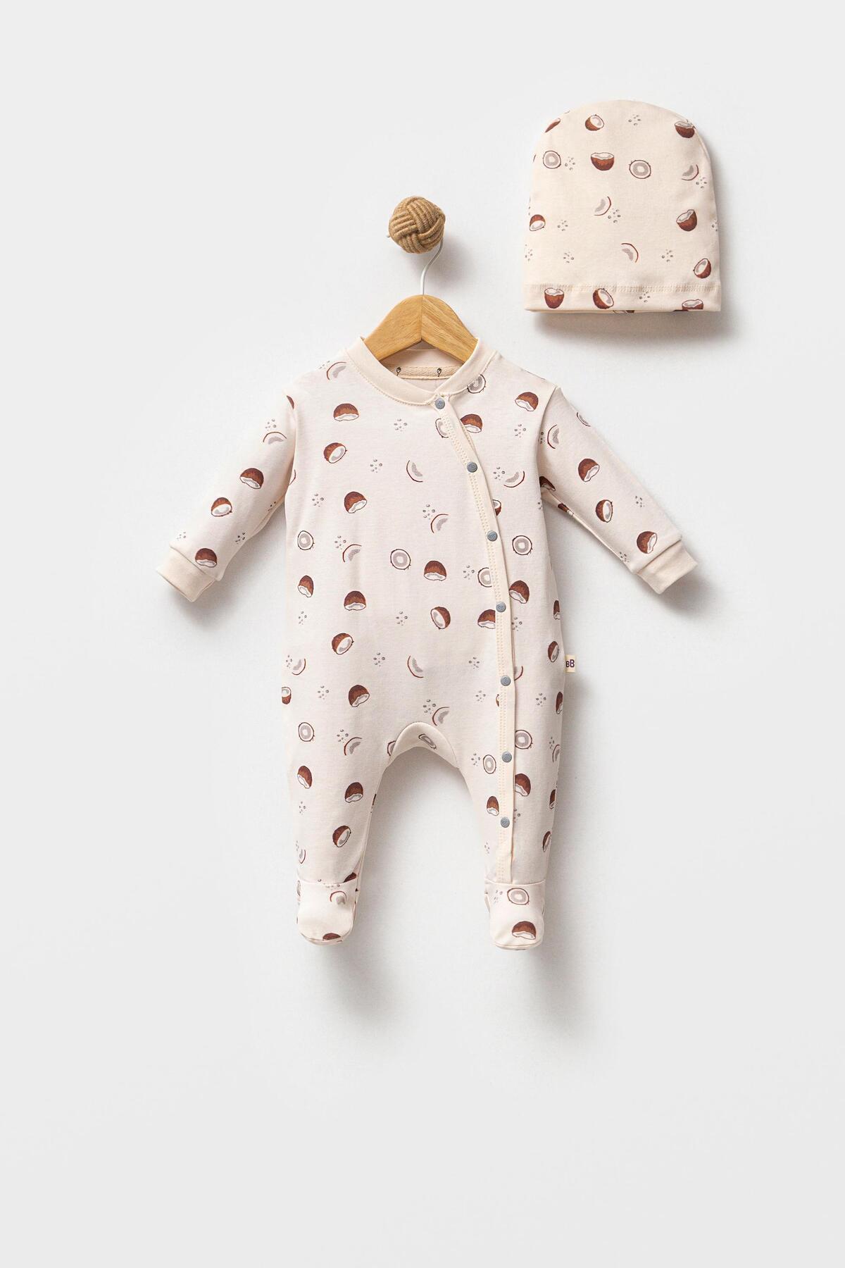 100% ORGANIC COTTON COCONUT BABY JUMPSUIT