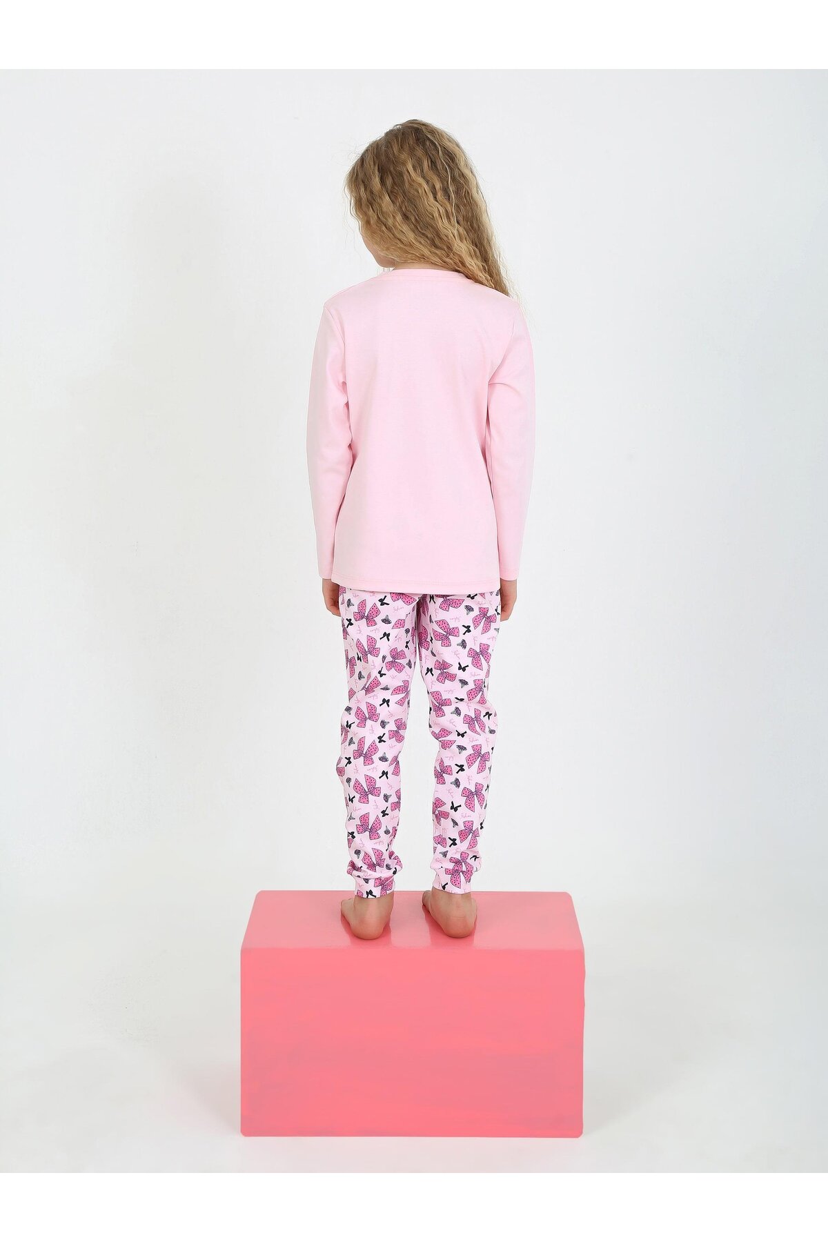 vitmo Kız Çocuk Uzun Kollu %100 Pamuklu Pijama Takımı Place Paris fotoğrafı 4 (önizleme)