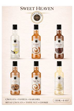 sweet heaven 6'lı Kahve Şurubu 110mlx 6adet - Bestseller ( 660ml )