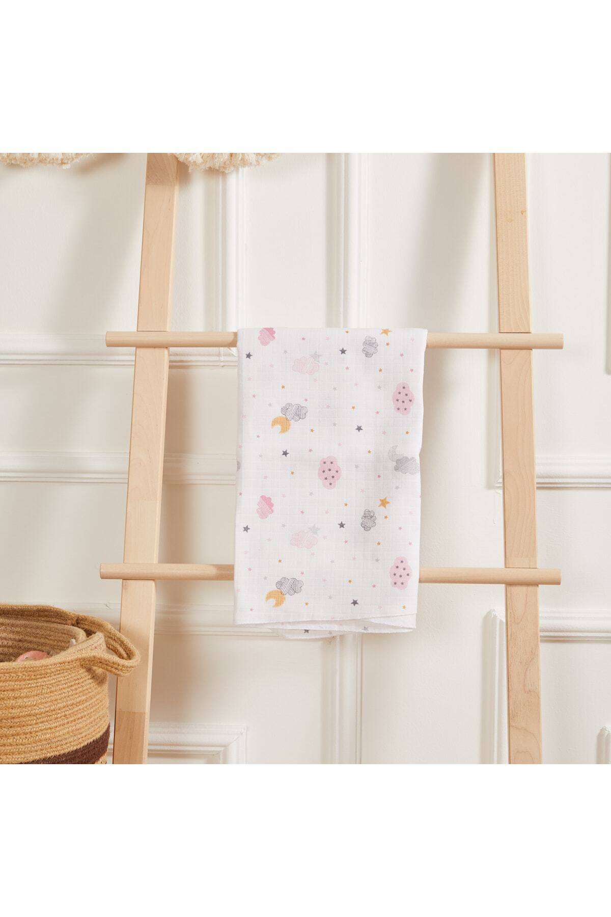 Svava %100 Pamuklu Bebek Müslin Emzirme, Ağız Mendili, Battaniye Ve Bez Puset Örtü fotoğrafı 4 (önizleme)