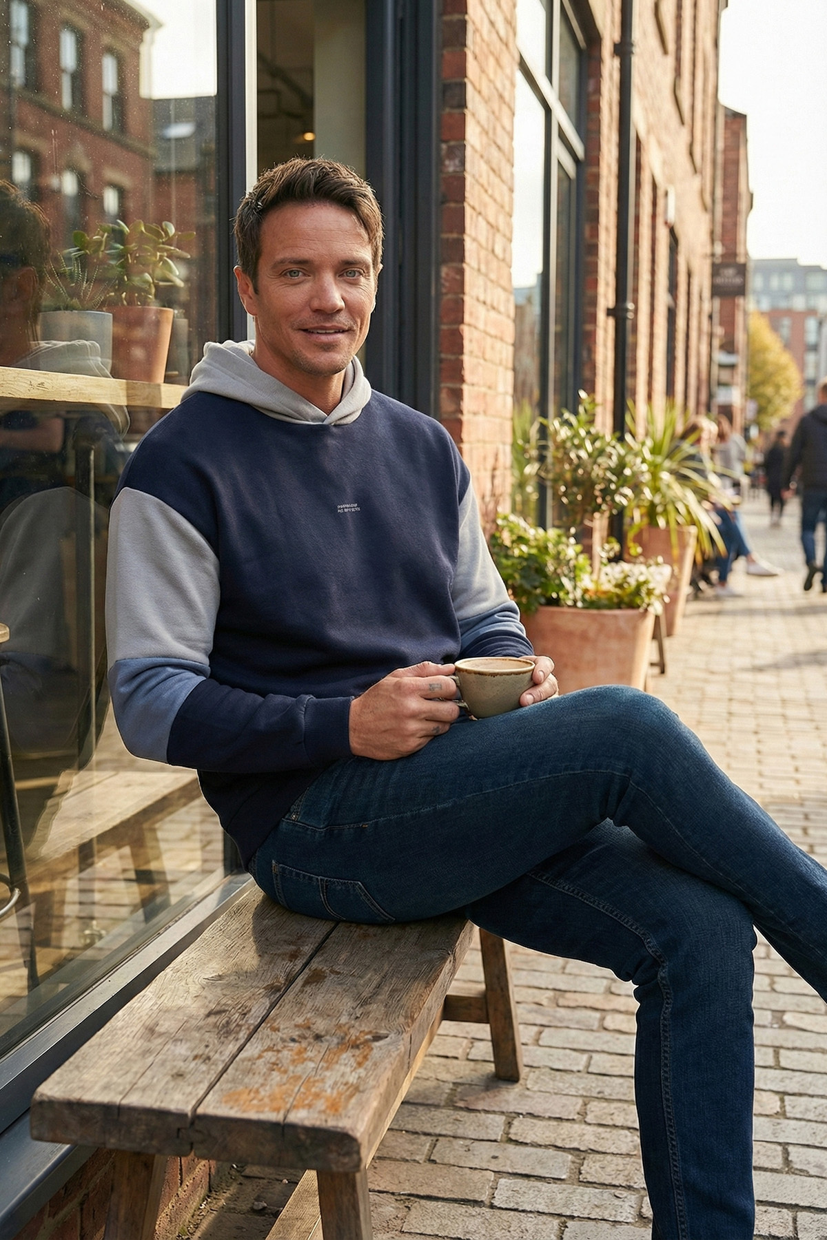 Buratti  Pamuklu Relaxed Fit Kapüşonlu İçi Tüylü Yumuşak Şardonlu Sweat Erkek SWEAT 5905299