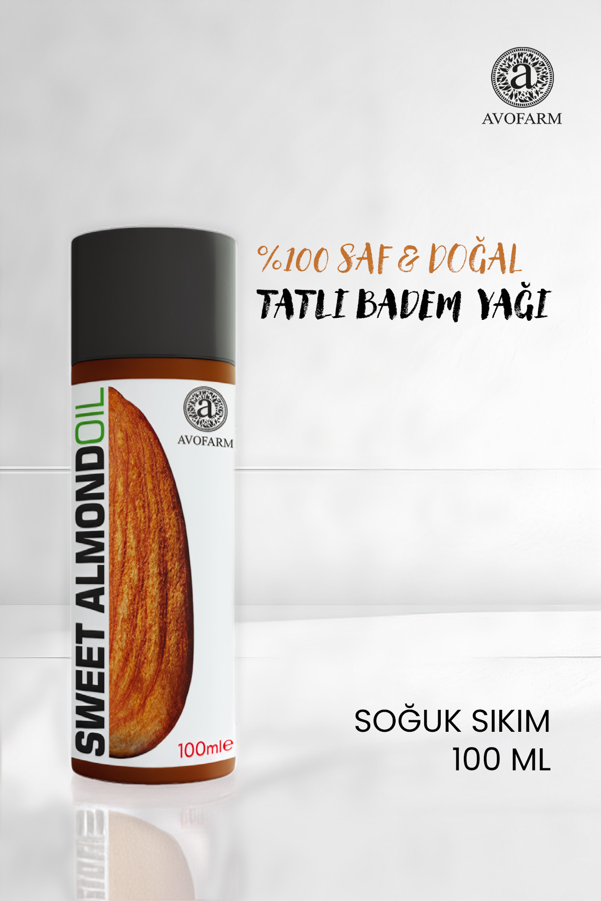 روغن بادام شیرین ۱۰۰٪ (پرس سرد) ۱۰۰ میلیلیتر — TBY100