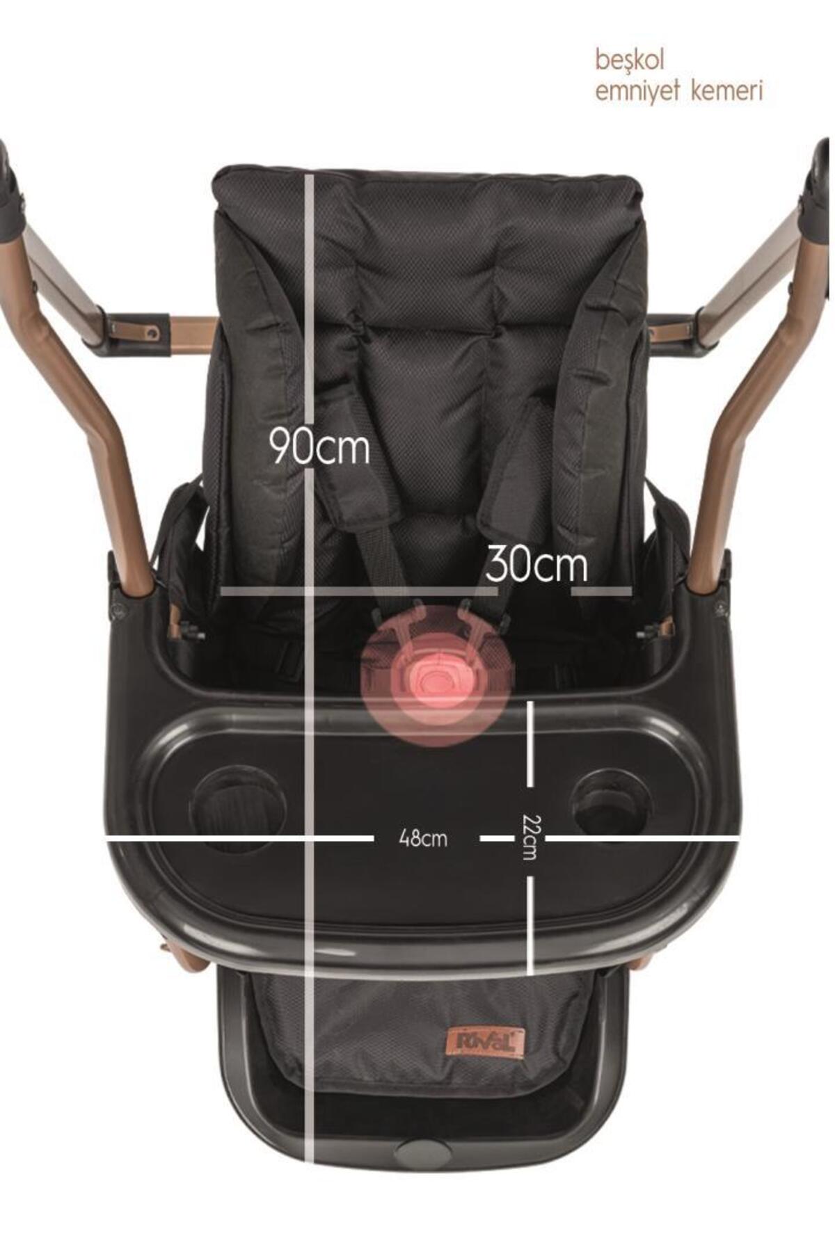Rival RV128 Candy Mama Tepsili Bebek & Çocuk Salıncak Antrasit fotoğrafı 7 (önizleme)