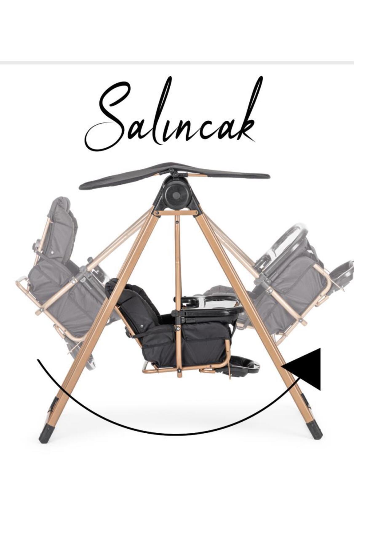 Rival RV128 Candy Mama Tepsili Bebek & Çocuk Salıncak Antrasit fotoğrafı 3 (önizleme)