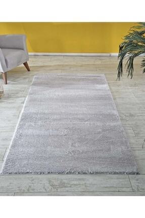Raschel Carpet Kesme Yolluk Kaymaz Taban Yumuşak Peluş Halı Açık Gri