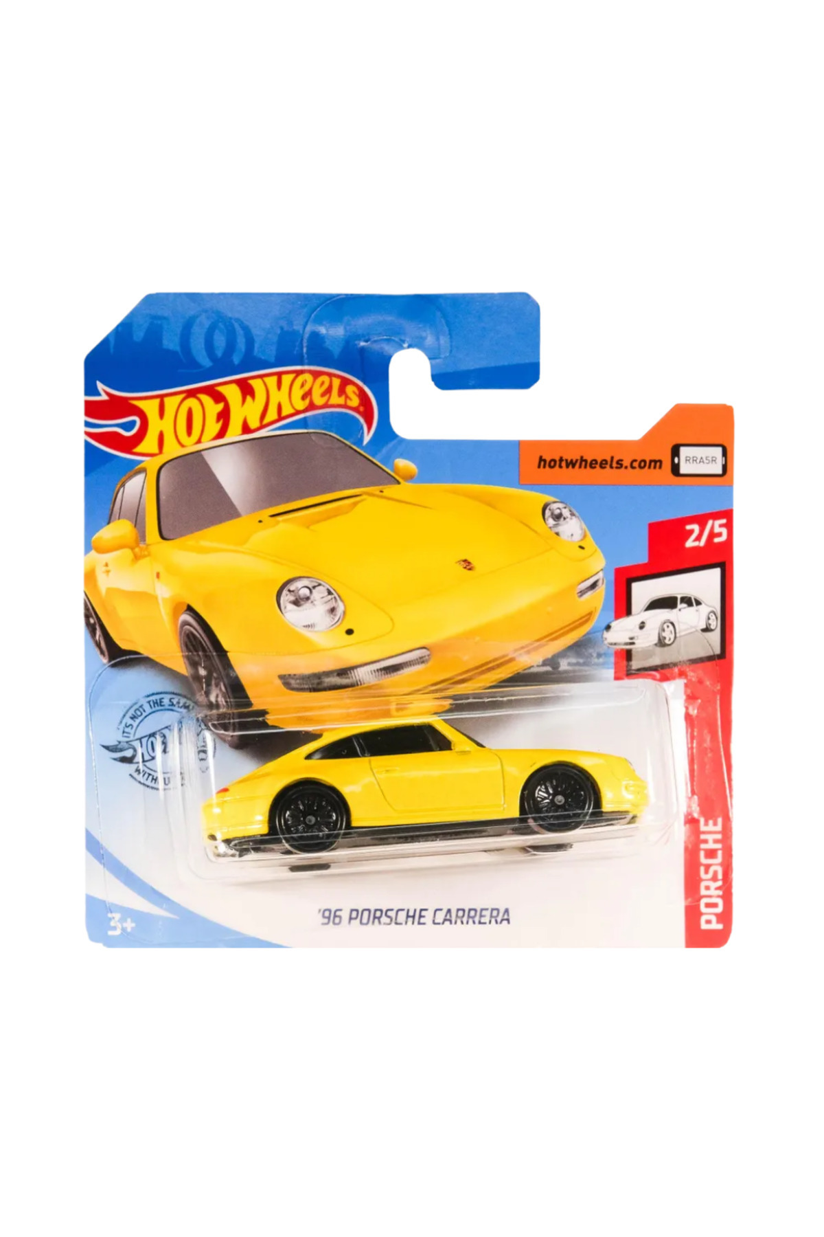 Masinuta metalica Hot Wheels, '96 Porsche Carrera, Colectia 2020, Galben, 1:64
