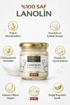 Envisha Beauty Saf Lanolin 50 GR Çatlak Bakım Kremi Göğüs Ucu Kremi